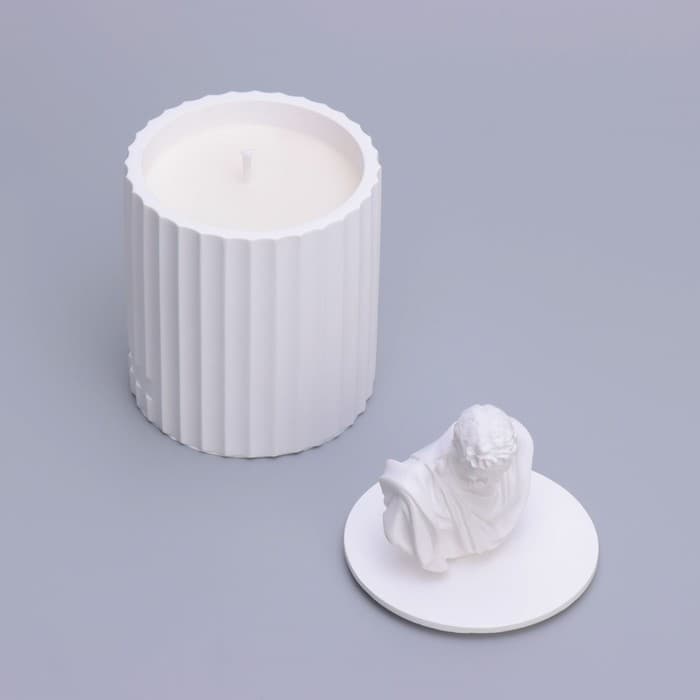 Ароматическая свеча в подсвечнике «Микеланджело», апельсиновый османтус, 13×7 см, соевый воск,160 г