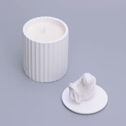 Ароматическая свеча в подсвечнике «Микеланджело», апельсиновый османтус, 13×7 см, соевый воск,160 г