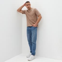 Футболка мужская MINAKU: Basic line MAN, размер 44, бежевая