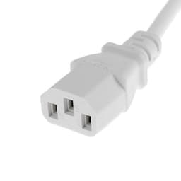 Кабель питания Luazon KDGN-005, Schuko - C13, 10 А, 1.5 м, трёхжильный, белый
