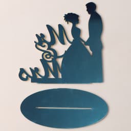 Топпер для торта «Mr&Mrs», золотой