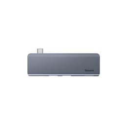 Адаптер-разветвитель (HUB) Baseus UCN3266, Type-C - 2xUSB3.0 + PD + TF/SD, серый