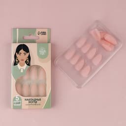 Накладные ногти «Естественные», 24 шт., клеевые пластины, форма миндаль, матовый, светло-бежевые