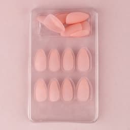 Накладные ногти «Естественные», 24 шт., клеевые пластины, форма миндаль, матовый, светло-бежевые