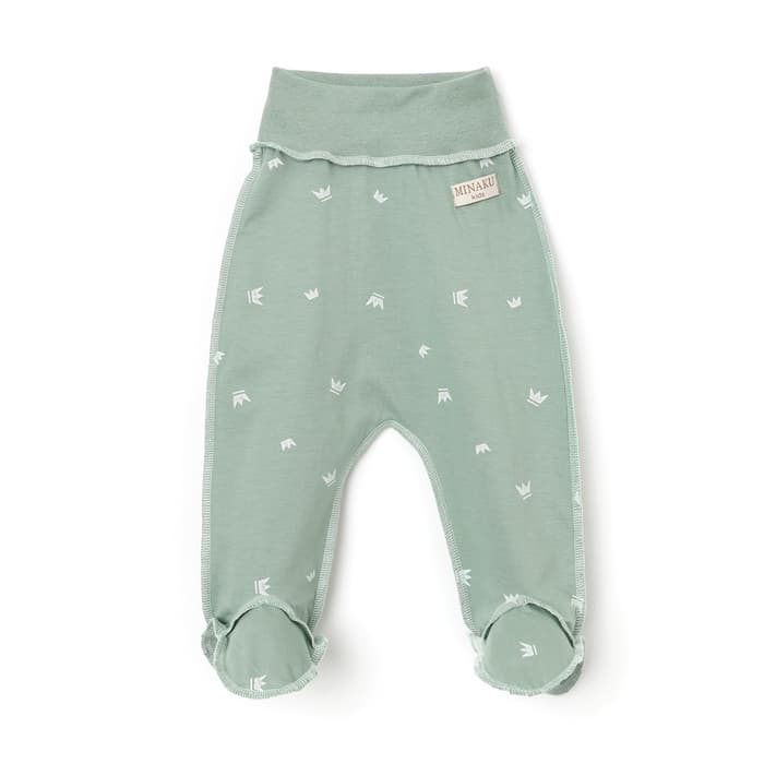 Ползунки детские MINAKU: Короны, рост 62-68 см, оливковые