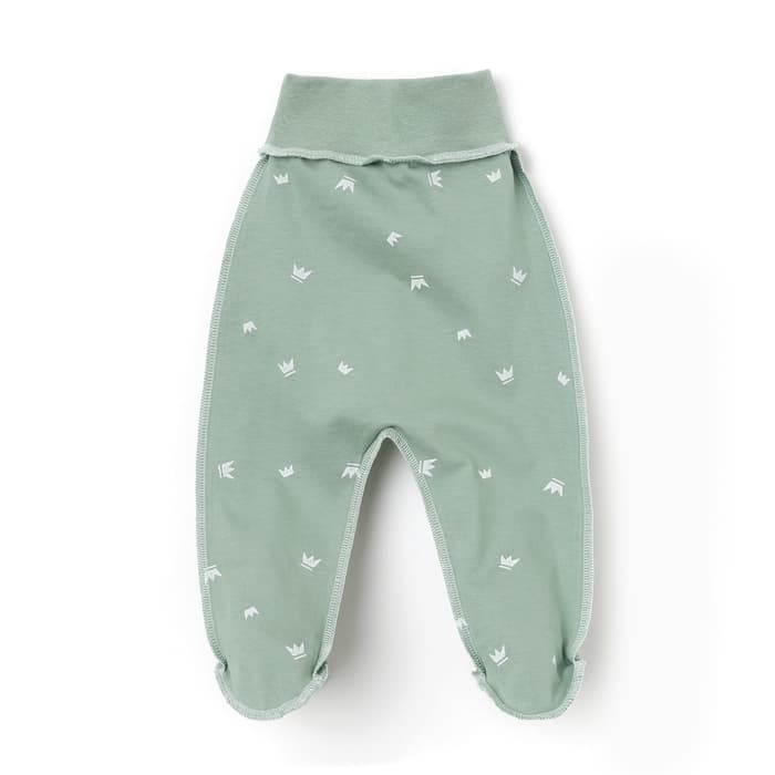 Ползунки детские MINAKU: Короны, рост 62-68 см, оливковые