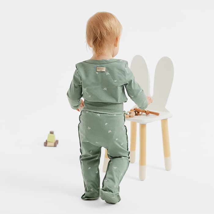 Ползунки детские MINAKU: Короны, рост 86-92 см, оливковые