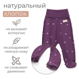 Ползунки детские MINAKU: Короны, рост 86-92 см, фиолетовые