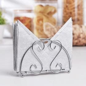 Салфетница Доляна «Завитки»,13,5×3.5×9 см