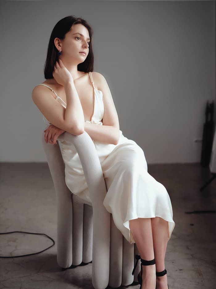 Серьги со стразами «Сердце», мерцание, синие в серебре