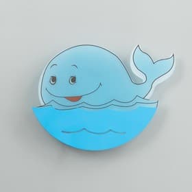 Бра «Кит» LED, 12 Вт, сине-голубой, 35×32 см