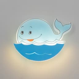 Бра «Кит» LED, 12 Вт, сине-голубой, 35×32 см