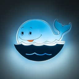 Бра «Кит» LED, 12 Вт, сине-голубой, 35×32 см