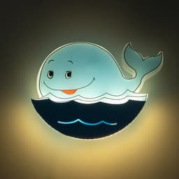 Бра «Кит» LED, 12 Вт, сине-голубой, 35×32 см