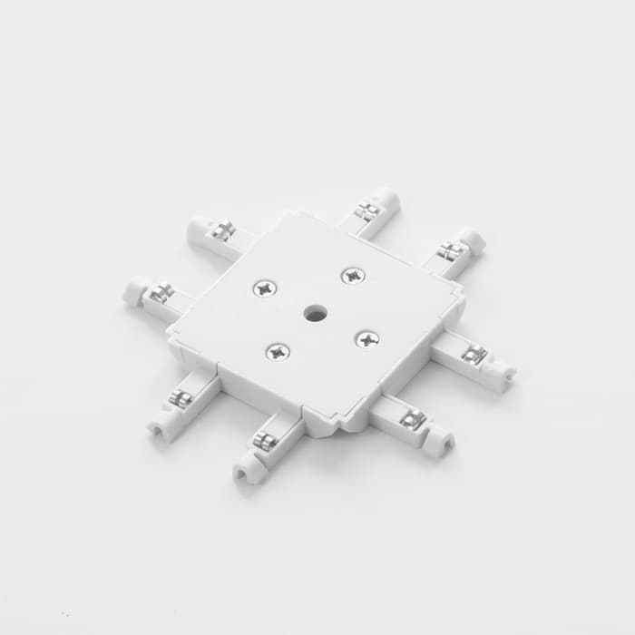 Коннектор SLIM х-образный, 4-жильный, белый, 0.7×4×2 см