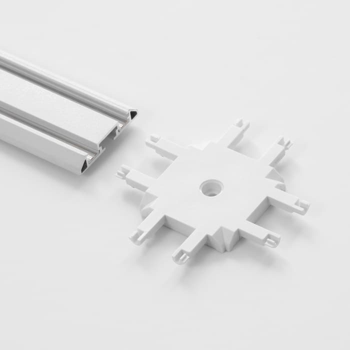 Коннектор SLIM х-образный, 4-жильный, белый, 0.7×4×2 см