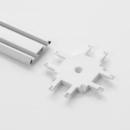 Коннектор SLIM х-образный, 4-жильный, белый, 0.7×4×2 см