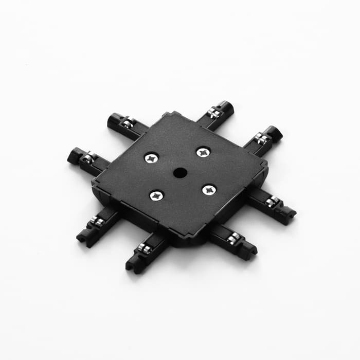 Коннектор SLIM х-образный, 4-жильный, чёрный, 0.7×4×2 см