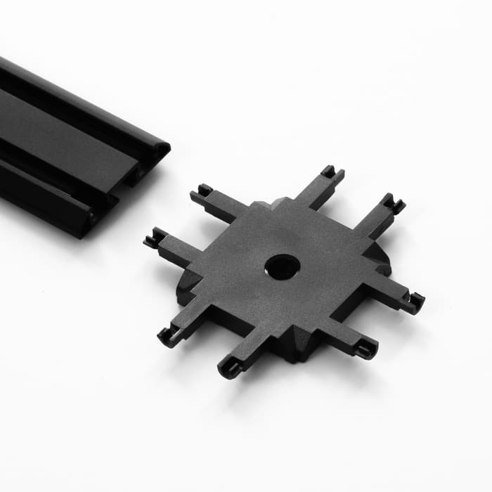 Коннектор SLIM х-образный, 4-жильный, чёрный, 0.7×4×2 см