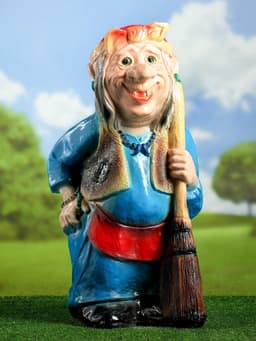 Садовая фигура из гипса «Бабка-Ёжка стоя», 33×35×65 см, МИКС