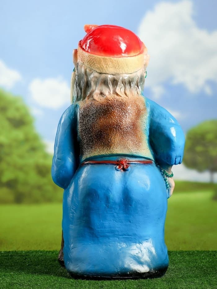 Садовая фигура из гипса «Бабка-Ёжка стоя», 33×35×65 см, МИКС