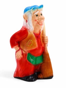 Садовая фигура из гипса «Бабка-Ёжка стоя», 33×35×65 см, МИКС