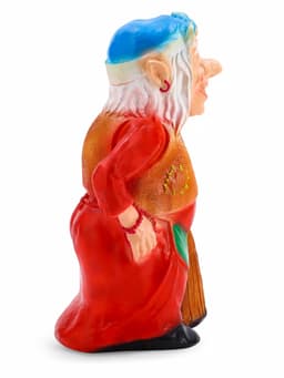 Садовая фигура из гипса «Бабка-Ёжка стоя», 33×35×65 см, МИКС