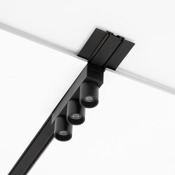 Шинопровод ультратонкий встраиваемый ULTRA «Ультра-100», 2-жильный, чёрный, 100×2.6×0.6 см