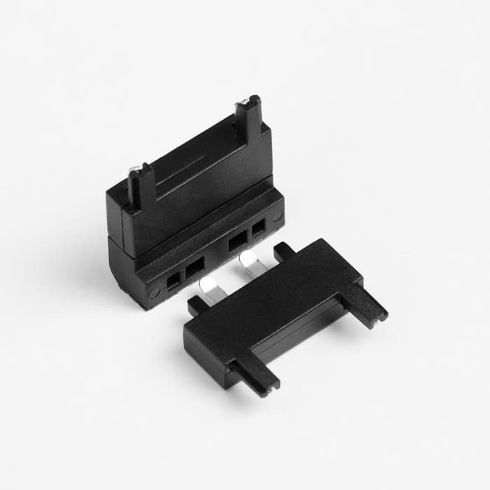 Коннектор ультратонкий для шинопровода Ultra (потолок-стена), чёрный, 2.6×2.6×2.6 см