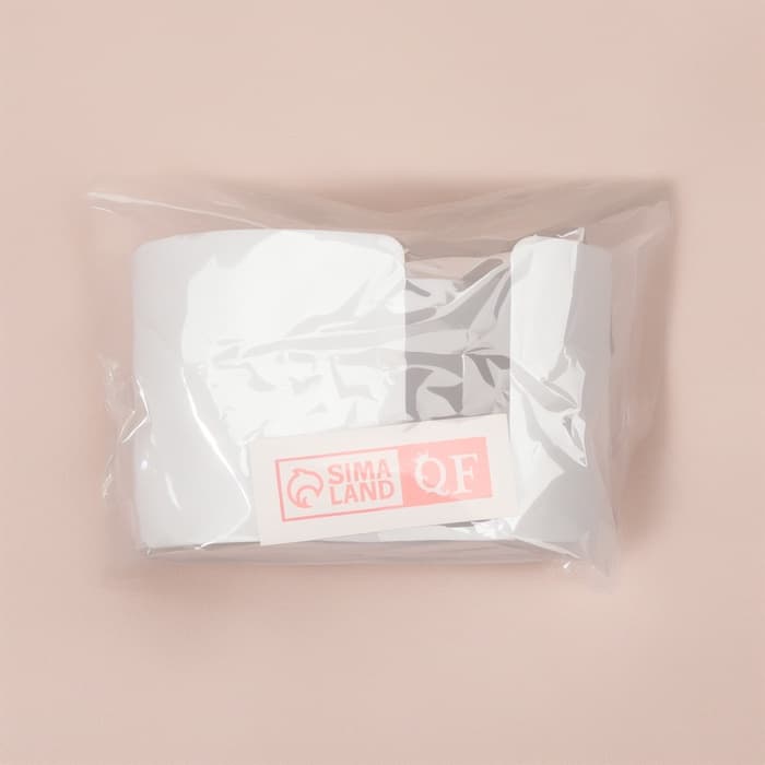 Органайзер для хранения ватных палочек и дисков, 2 секции, 9.5×6×6 см, белый