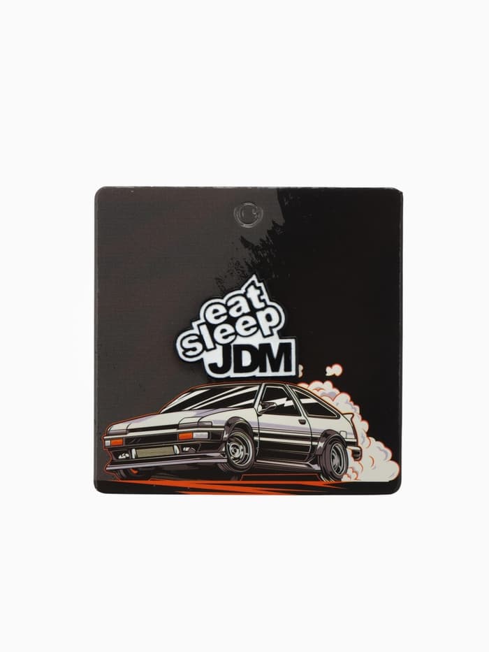 Значок «Япония», JDM, чёрно-белый в чёрном металле