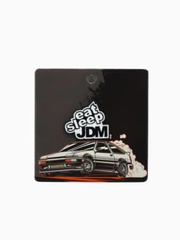 Значок «Япония», JDM, чёрно-белый в чёрном металле