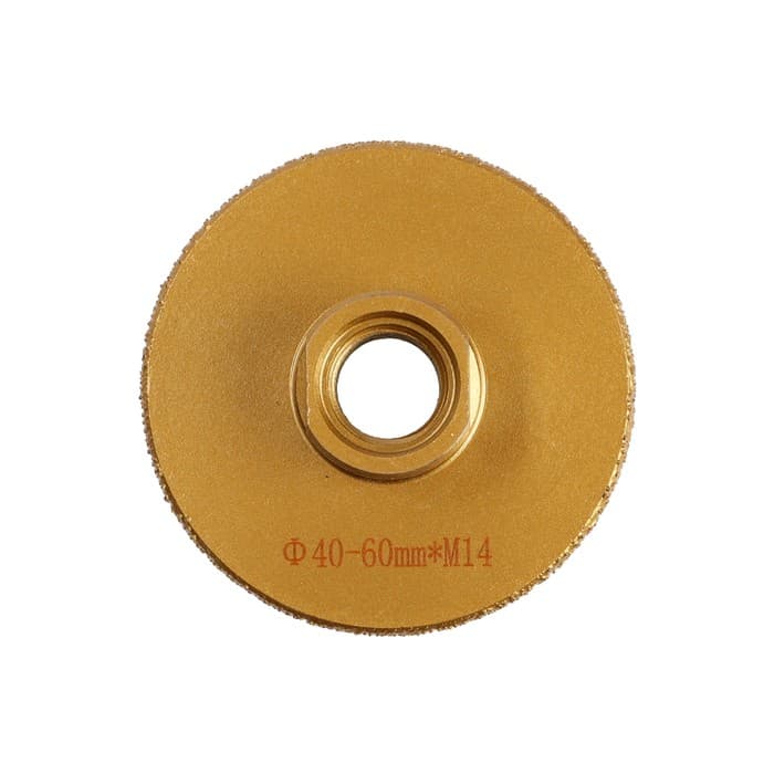 Коронка алмазная ТУНДРА, для УШМ, для отверстий под слив, по плитке, мрамору, 40/60 мм, М14