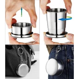 Складной стакан с карабином «100% мужик», 150 мл