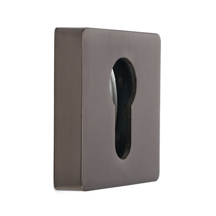 Накладка на цилиндровый механизм LOCKLAND, квадратная, цвет графит, комплект