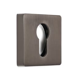 Накладка на цилиндровый механизм LOCKLAND, квадратная, цвет графит, комплект