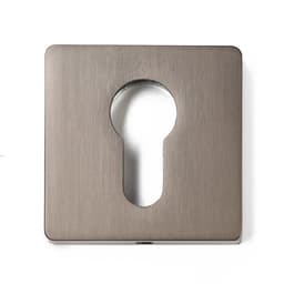 Накладка на цилиндровый механизм LOCKLAND, квадратная, цвет графит, комплект