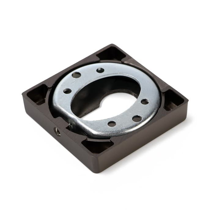 Накладка на цилиндровый механизм LOCKLAND, квадратная, цвет графит, комплект