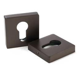 Накладка на цилиндровый механизм LOCKLAND, квадратная, цвет графит, комплект