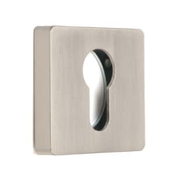 Накладка на цилиндровый механизм LOCKLAND, квадратная, цвет сатиновый никель, комплект