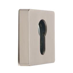 Накладка на цилиндровый механизм LOCKLAND, квадратная, цвет сатиновый никель, комплект