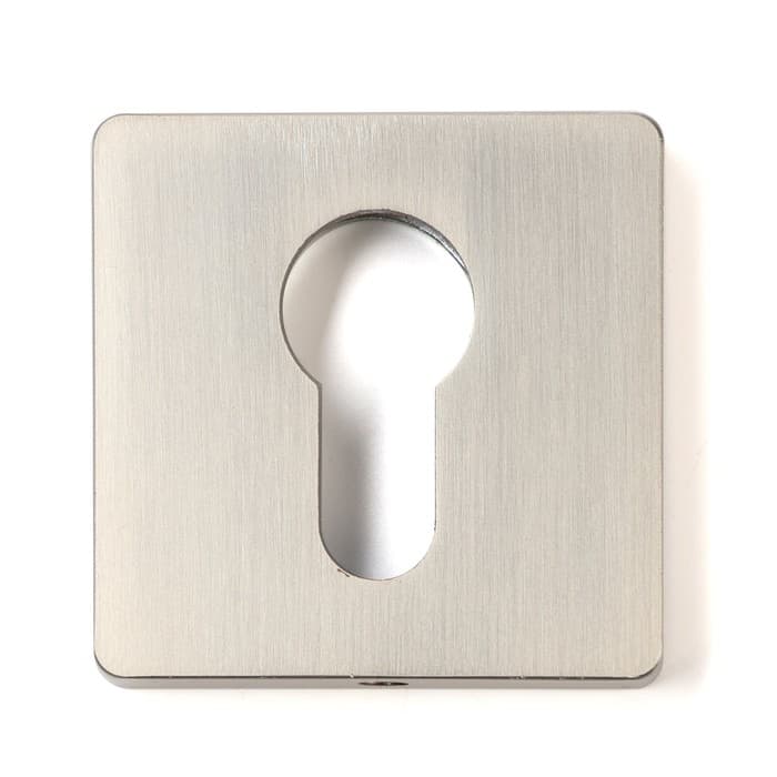 Накладка на цилиндровый механизм LOCKLAND, квадратная, цвет сатиновый никель, комплект