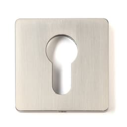 Накладка на цилиндровый механизм LOCKLAND, квадратная, цвет сатиновый никель, комплект