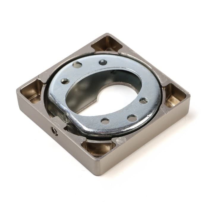 Накладка на цилиндровый механизм LOCKLAND, квадратная, цвет сатиновый никель, комплект