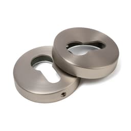 Накладка на цилиндровый механизм LOCKLAND, круглая, цвет сатиновый никель, комплект
