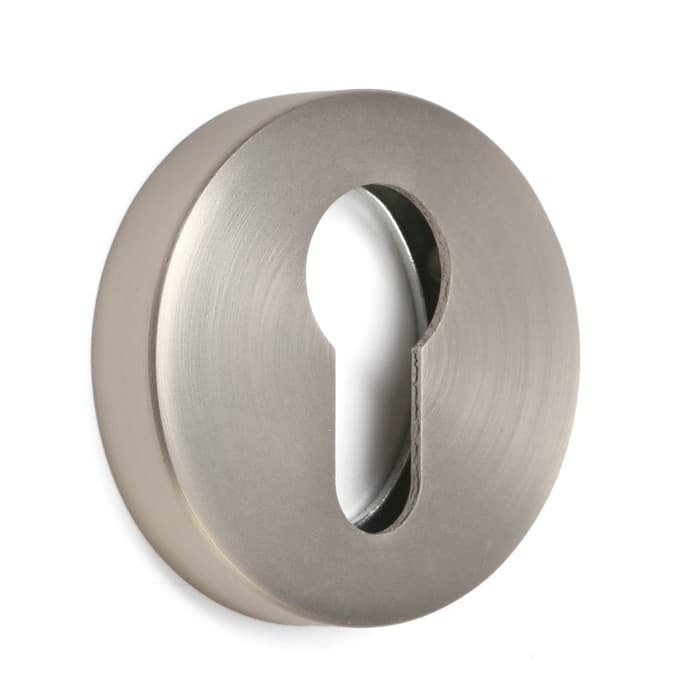 Накладка на цилиндровый механизм LOCKLAND, круглая, цвет сатиновый никель, комплект