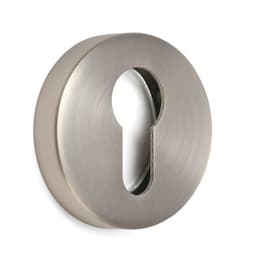 Накладка на цилиндровый механизм LOCKLAND, круглая, цвет сатиновый никель, комплект