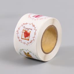 Наклейка бумага «Подарки», d=2.5 см, 252 шт. в рулоне