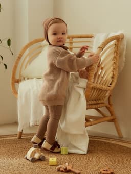 Легинсы детские SL HOME, рост 74-80 см, кофейные