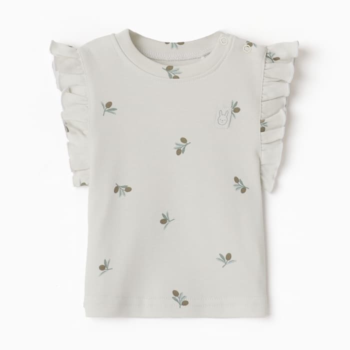 Майка детская «Крошка Я» Olives, рост 80-86, молочная